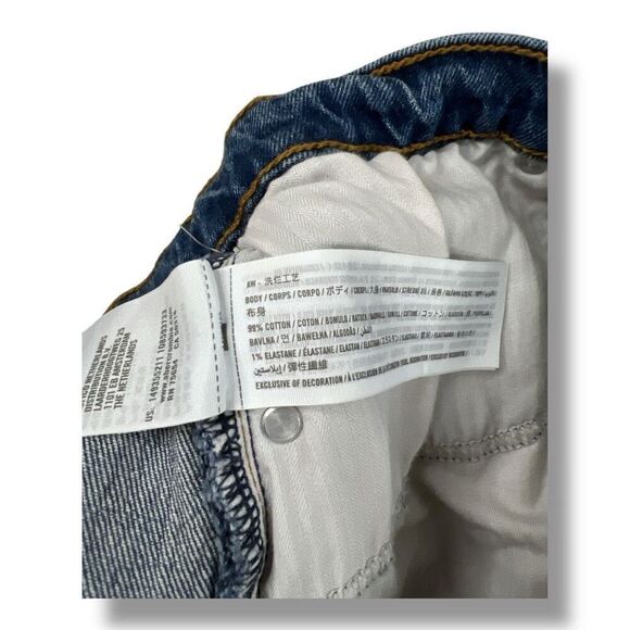Abercrombie & Fitch High Rise The Mom Short Denim Jean Cutoff Shorts Size 31/12 - Picture 4 of 5